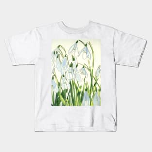 Snowdrops watercolour painting Kids T-Shirt